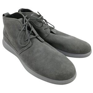 Johnnie O Chill Chukka Gray Suede Shoes Size 11 Leather Classic Lace Up Boots